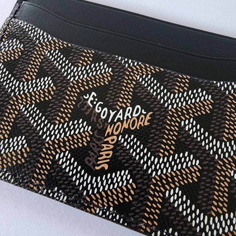 Custom Hand Painted Goyard Saint Sulpice Card Holder Wallet - Picture 9 of 13
